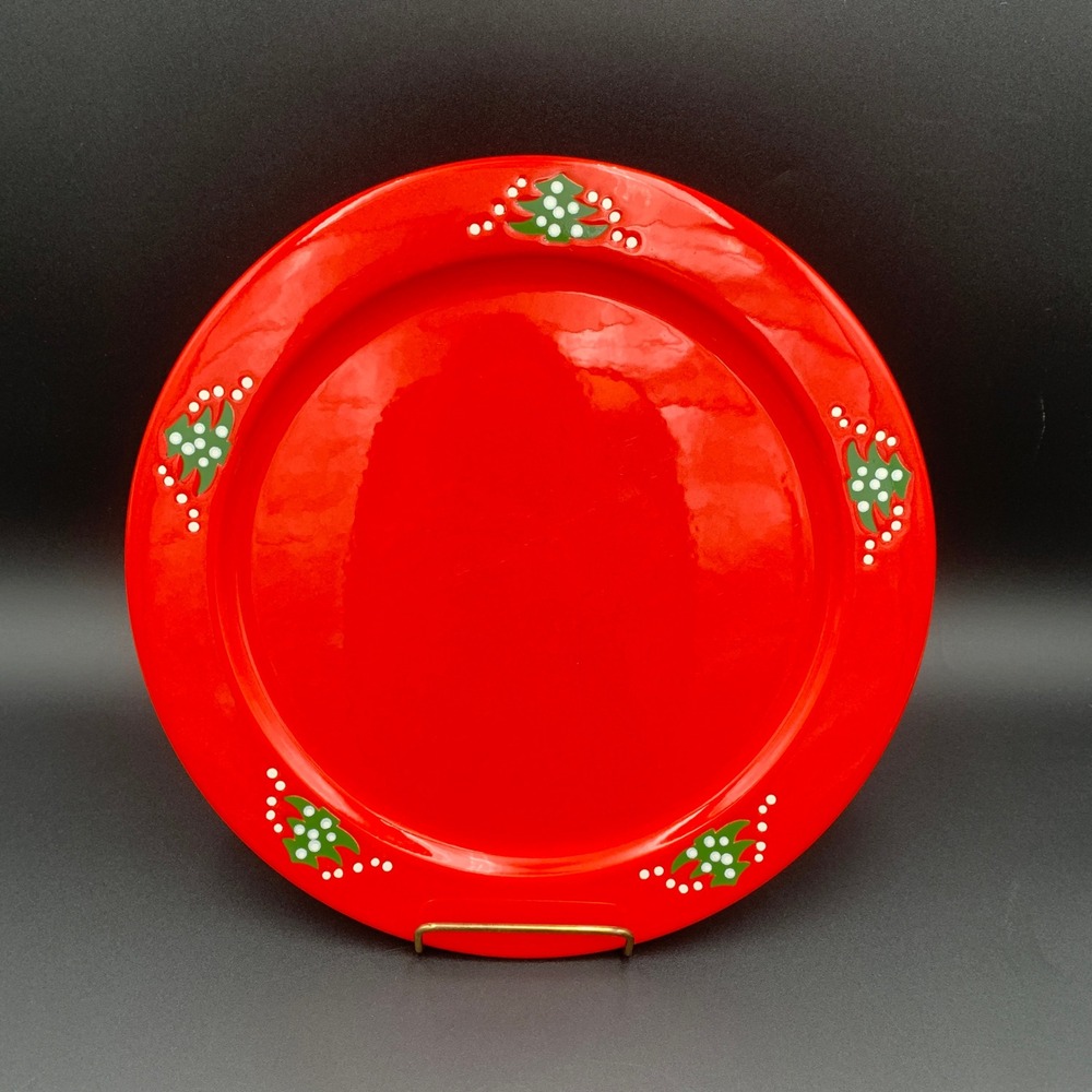 Waechtersbach Christmas Tree Red Service Plate Platter Charger 12 in W Germany